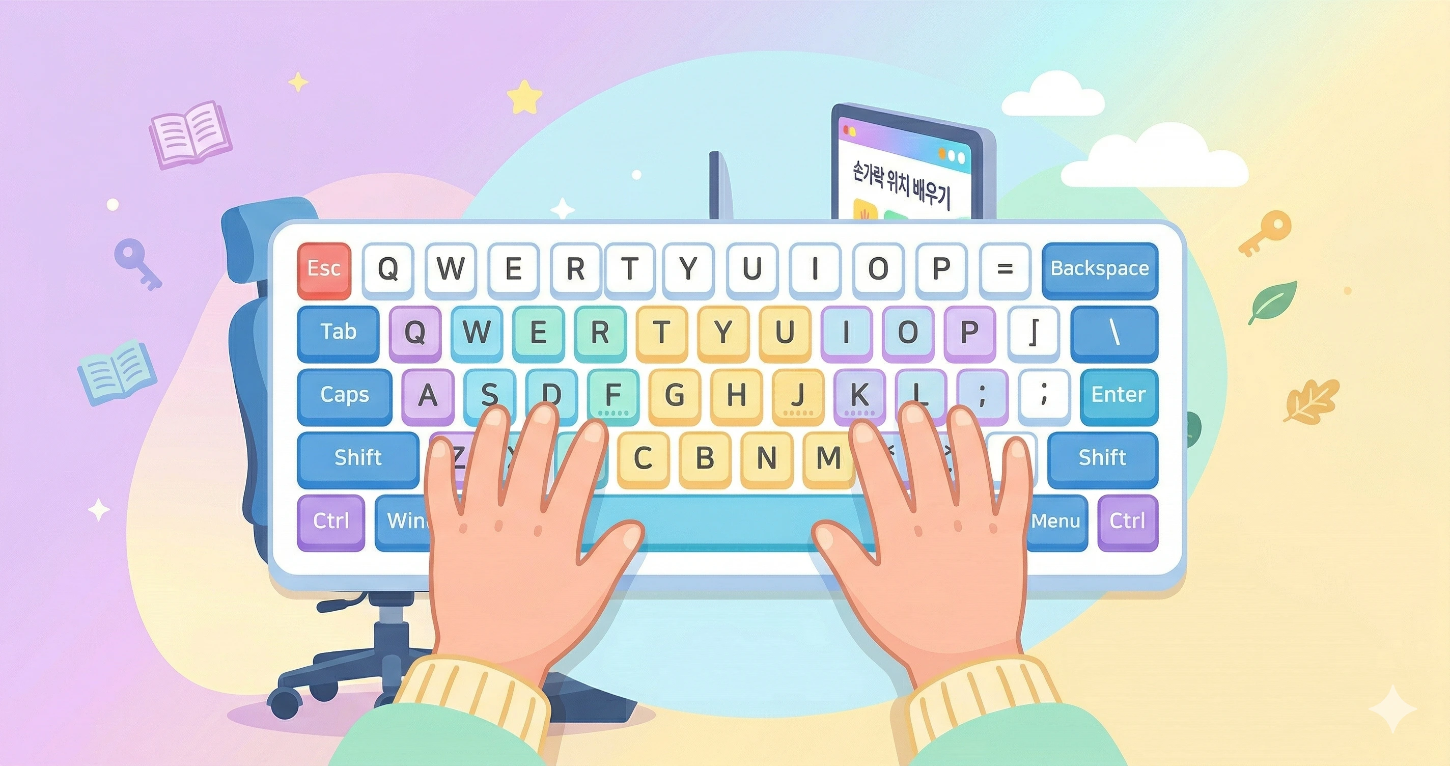 손가락별 키보드 담당 영역